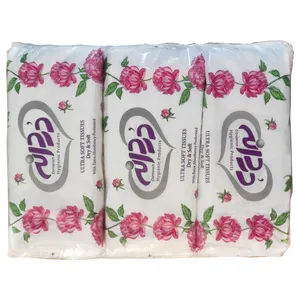 دستمال کاغذی 100 برگ دردانه مدل Rose بسته 3 عددی