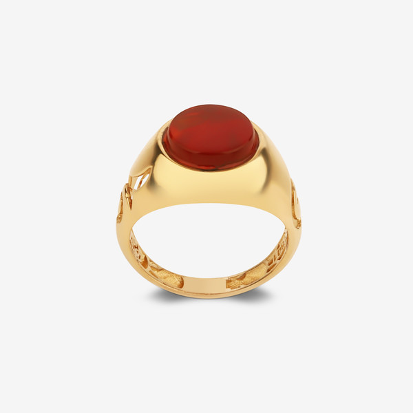 انگشتر طلا کم اجرت 18 عیار زنانه گلدم مدل R344007 سایز 53