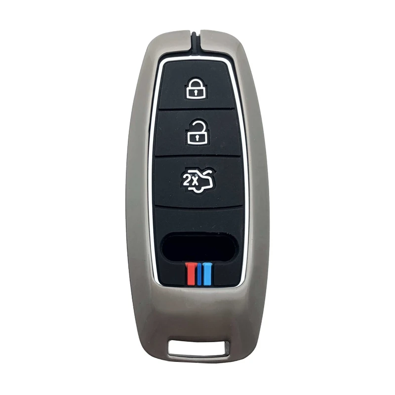 کاور ریموت و سوئیچ خودرو کالانیکس مدل COV-Q5-10640 طرح فلزی مناسب برای آئودی Q5