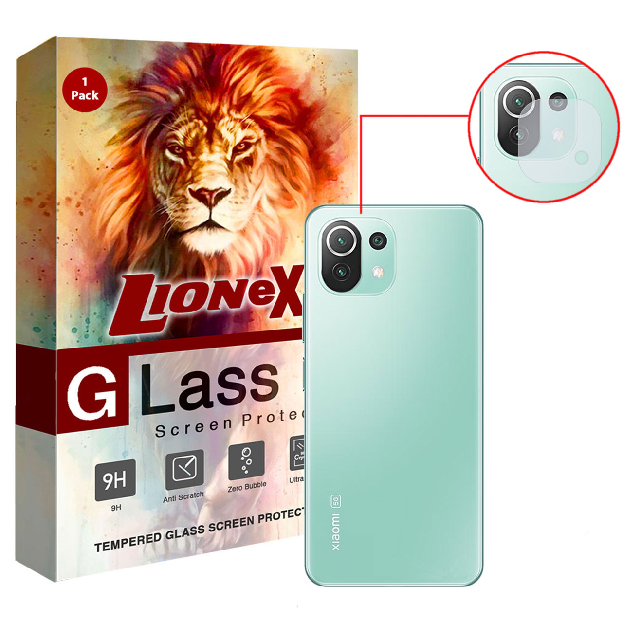 محافظ لنز دوربین لایونکس مدل LSG-L مناسب برای گوشی موبایل شیائومی Mi 11 Lite