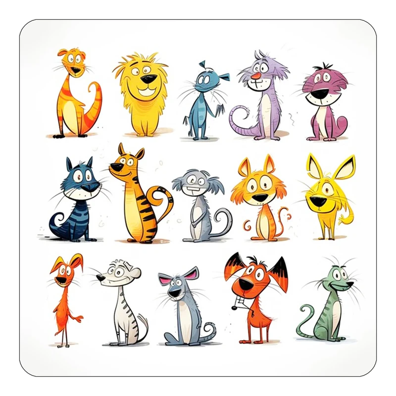 مگنت کاکتی طرح حیوانات کارتونی مدل mp27735