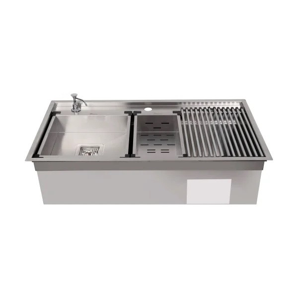 سینک ظرفشویی استیل توکار یک لگنه بیمکث مدل 4702
