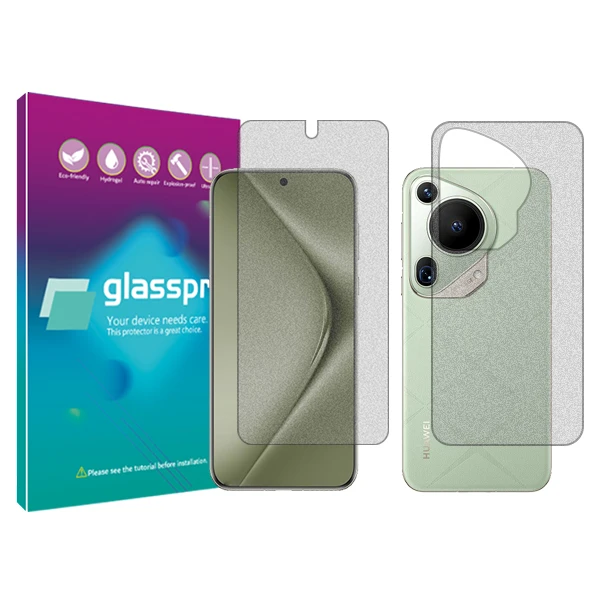 محافظ صفحه نمایش مات گلس پرو مدل Resistant‌ مناسب برای گوشی موبایل هوآوی Pura 70 Ultra به همراه محافظ پشت گوشی