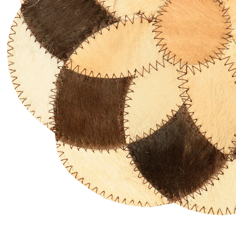 رومیزی کلاژ چرم و پوست مدل گل کد0023