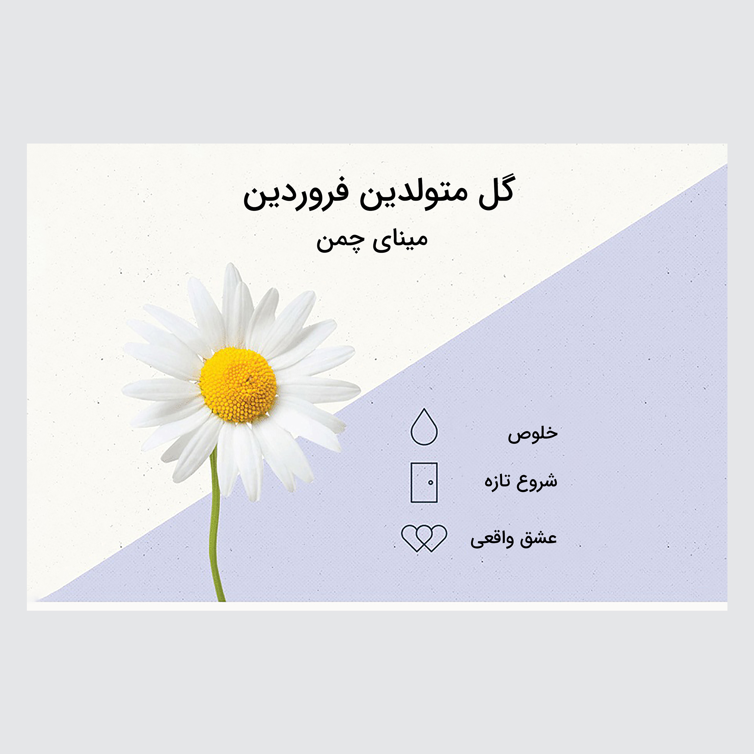 کارت پستال ماهتاب مدل گل ماه تولد فروردین کد 2096