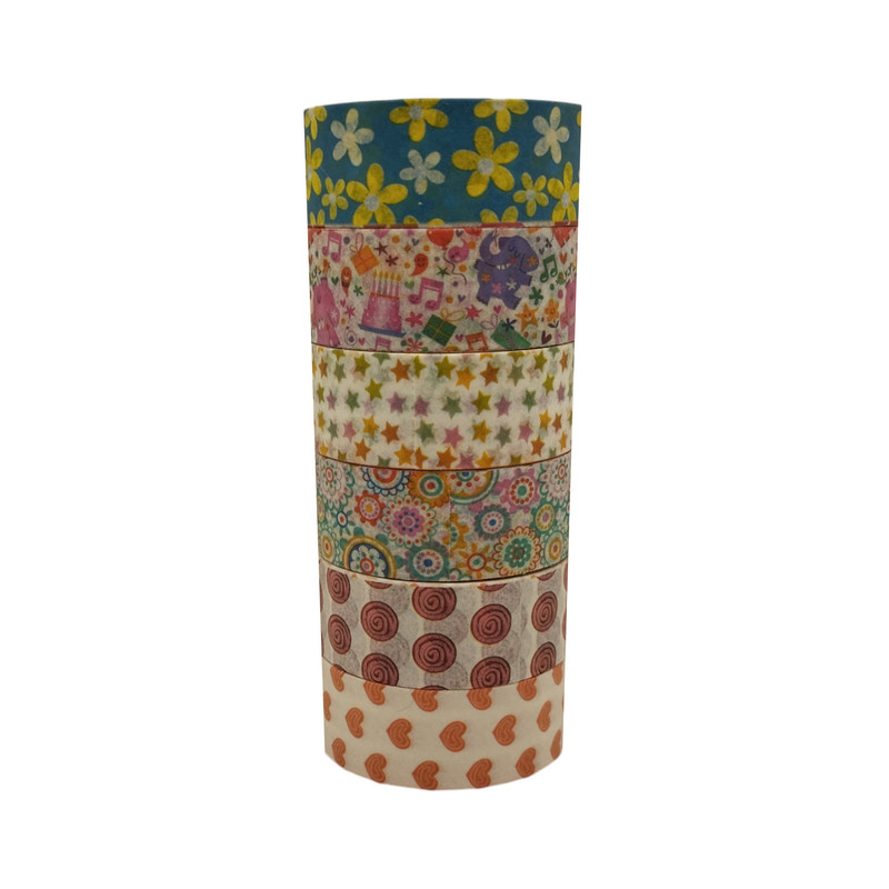 چسب نواری مدل واشی کد 020 عرض 1.5 سانتی متر مجموعه 6 عددی