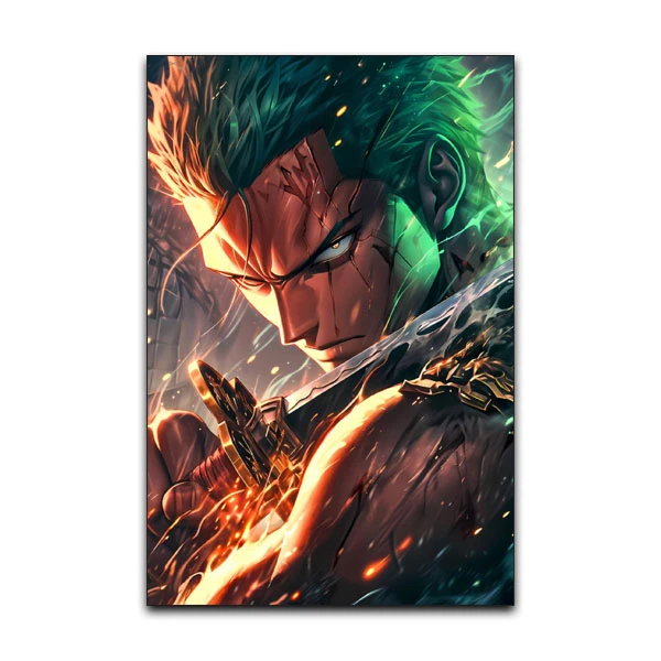 تابلو شاسی گوفی مدل زورو انیمه وان پیس  طرح One Piece Zoro کد MOTH241