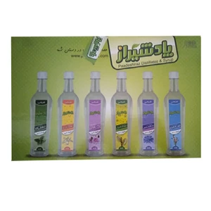 عرقیات شاطره وکاسنی و بیدمشک و گلاب و بهارنارنج و نعناع پاد شیراز 700- گرم مجموعه 6 عددی