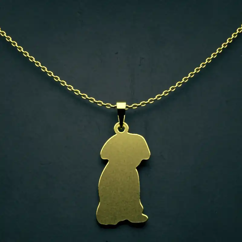 گردنبند طلا 18 عیار زنانه مدوپد مدل سگ کد J3-1-1239