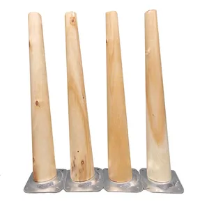 پایه میز مدل چوبی مخروطی کد 40-D1 بسته 4 عددی
