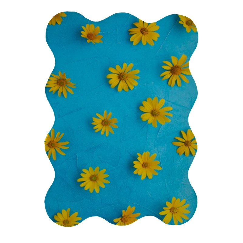 پادری مدل دالبر طرح گل کد 8132 سایز 80x110 سانتی متر 