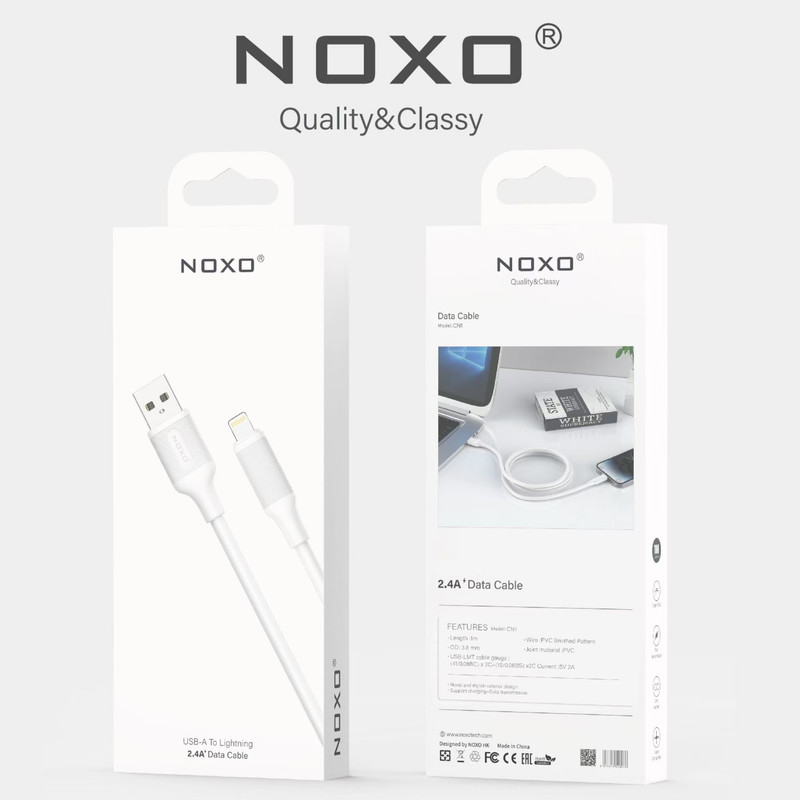 کابل تبدیل USB-A به لایتنینگ نوکسو مدل CN-1 طول 1متر