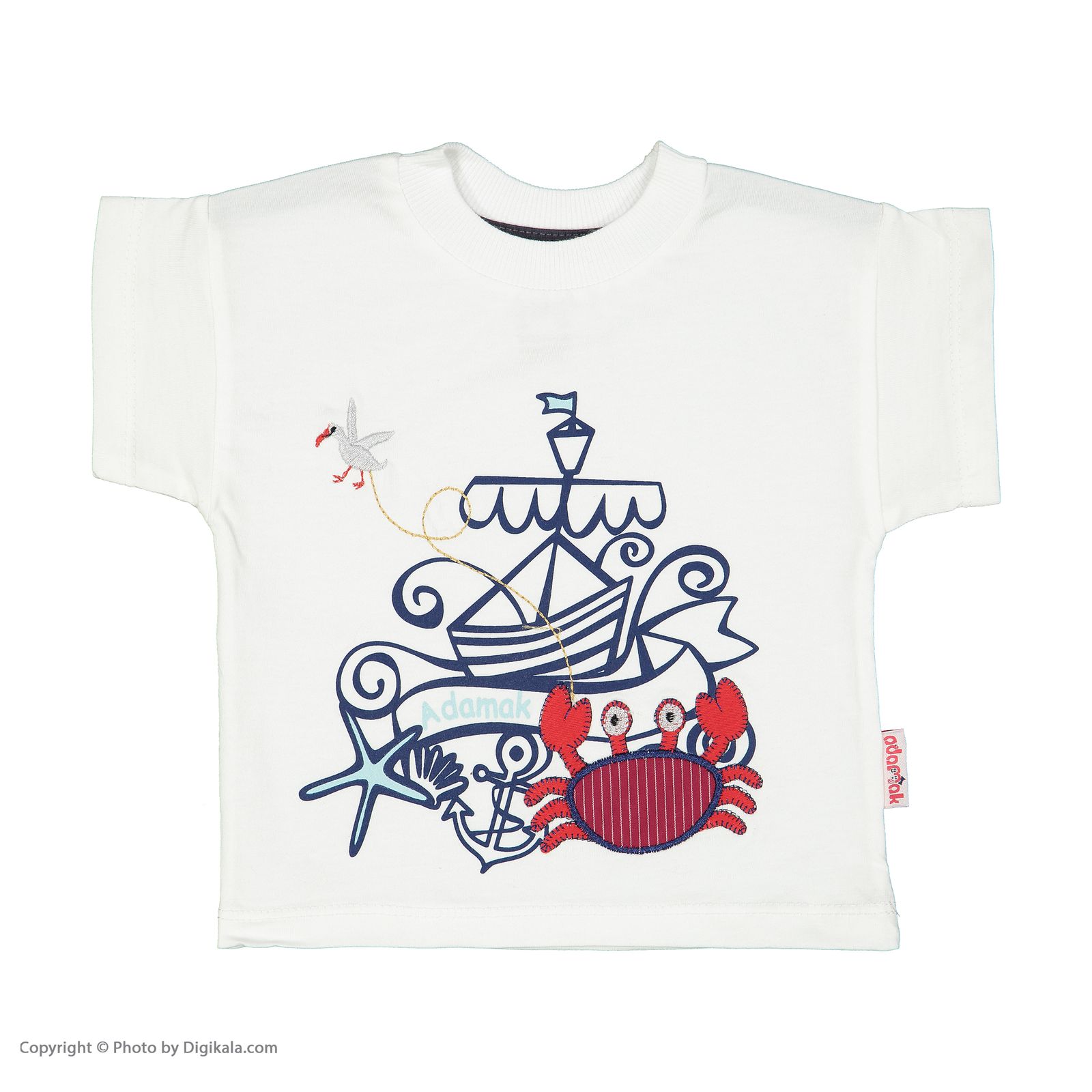 ست تی شرت آستین کوتاه و شلوارک نوزادی پسرانه آدمک مدل 2171241-01 -  - 3