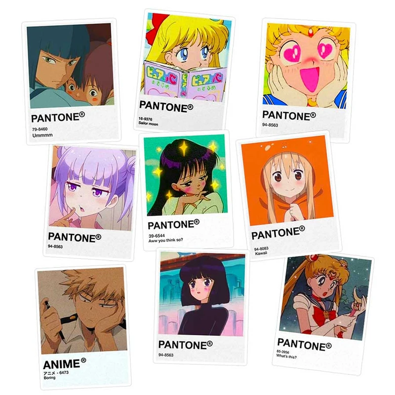 استیکر لپ تاپ ماسا دیزاین طرح ANIME کد COLS26 مجموعه 9 عددی