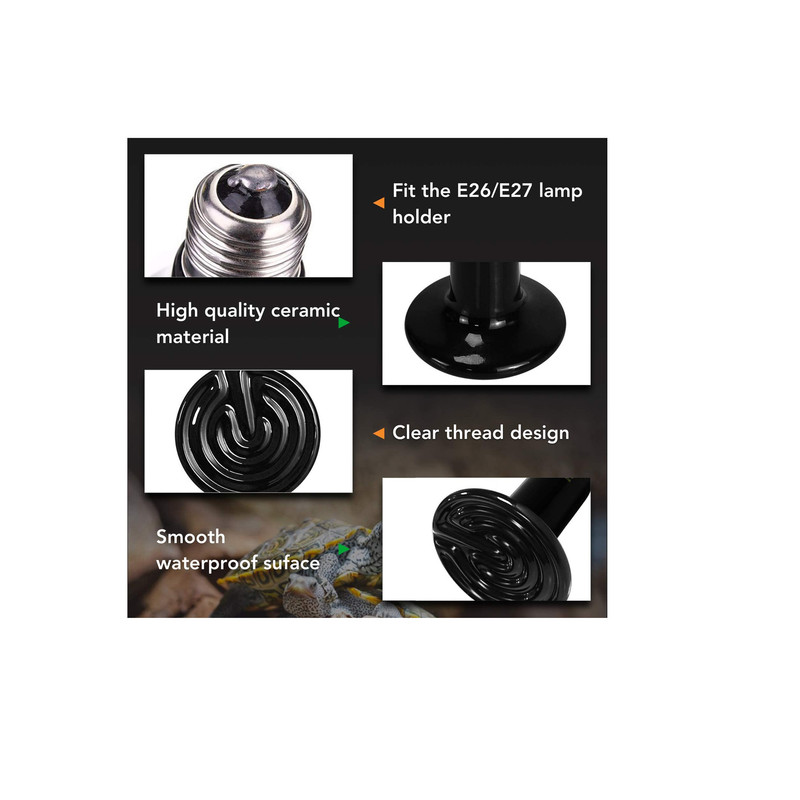 لامپ گرمایشی 200 وات مدل emitter پایه E27