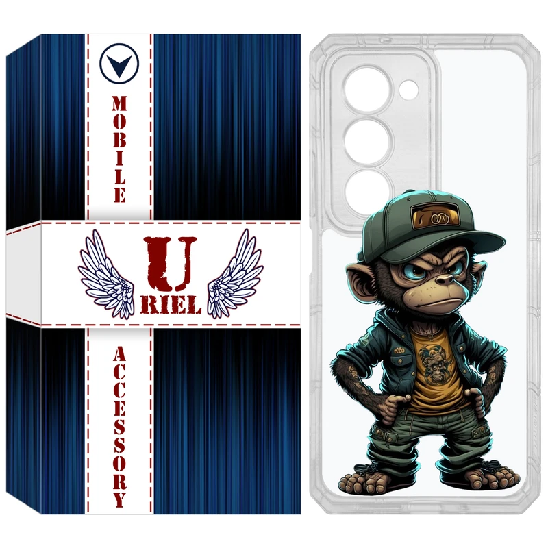 کاور یوریل مدل Clear کد 37 طرح Monkey مناسب برای گوشی موبایل شیائومی Redmi 15 4G