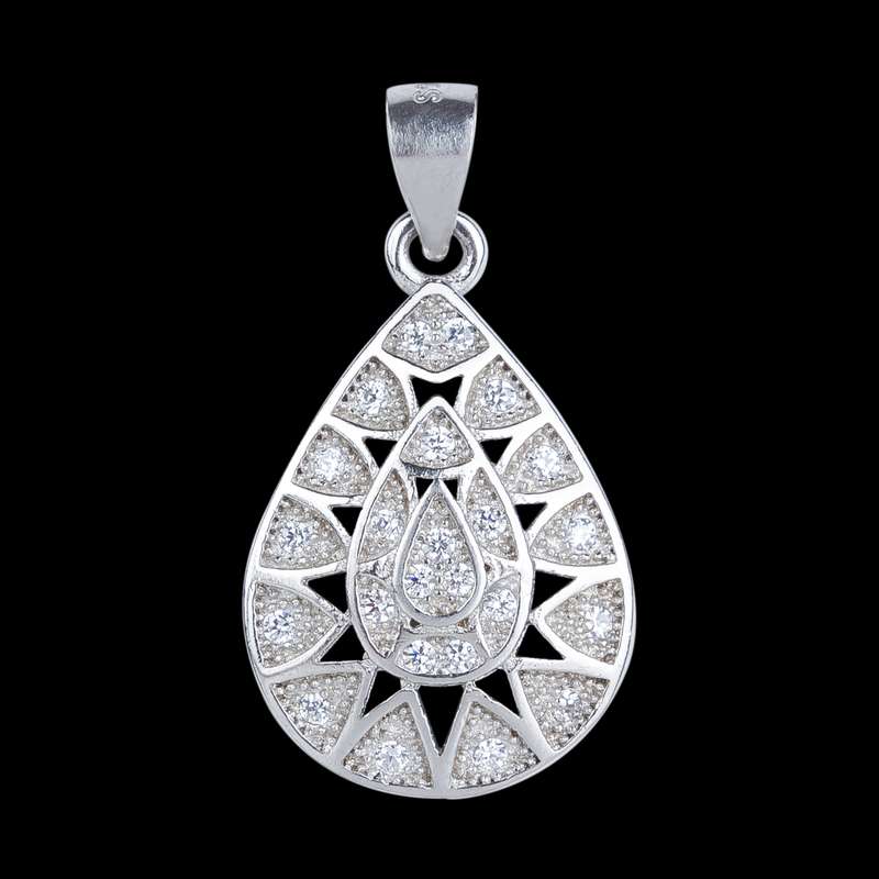 آویز گردنبند نقره زنانه مدل اشک کد NG2600