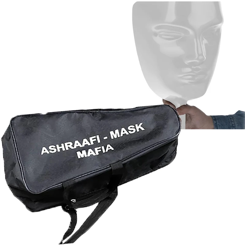 عکس شماره 14 : ماسک ایفای نقش اشرافی مدل مافیا بسته 12 عددی به همراه کیف