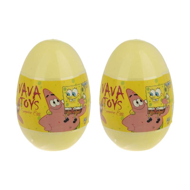اسباب بازی شانسی وو تویز طرح تخم مرغی مدل Twin Bob Sponge مجموعه 2 عددی