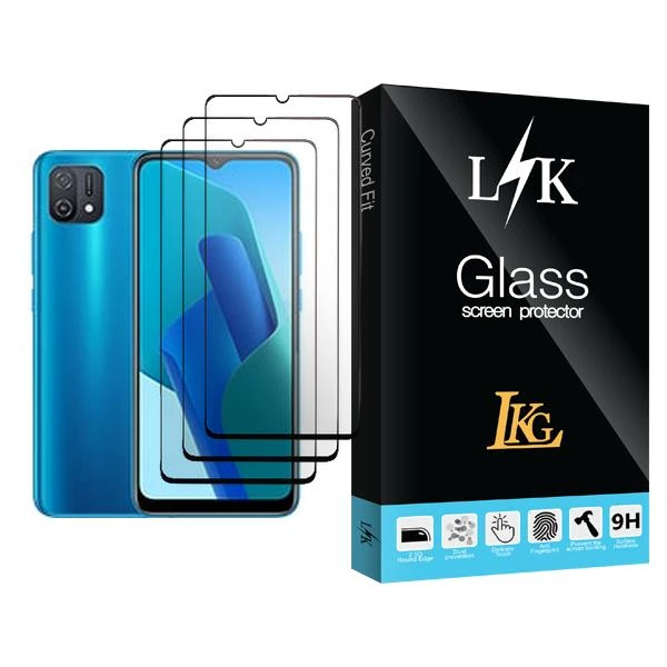 محافظ صفحه نمایش ال کا جی مدل LK Glass MIX003 مناسب برای گوشی موبایل اوپو A16K بسته سه عددی