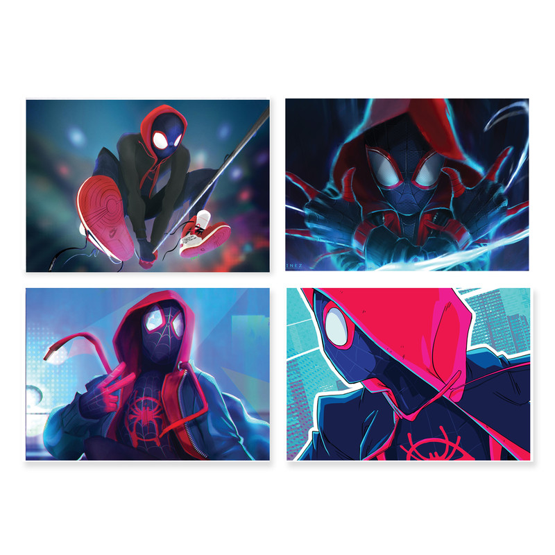 پوستر طرح مرد عنکبوتی کد A-2037 مجموعه 4 عددی