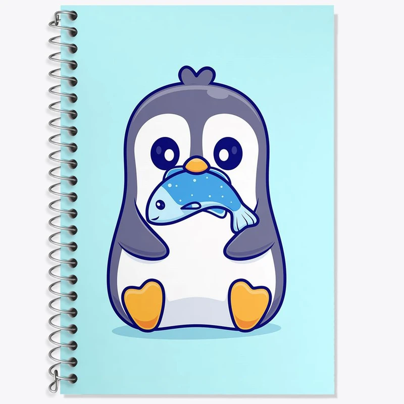 دفتر لغت 50 برگ خندالو مدل حیوانات بامزه پنگوئن کد 29715