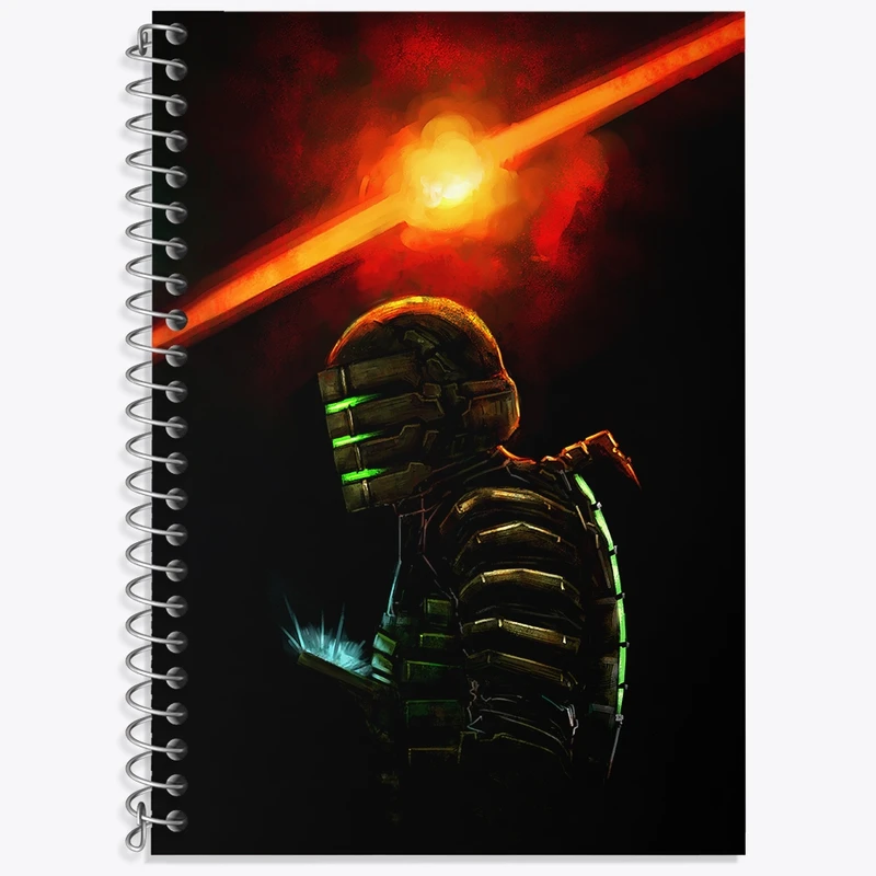 دفتر زبان 50 برگ خندالو مدل سه خط طرح بازی دد اسپیس (Dead Space) کد 35028