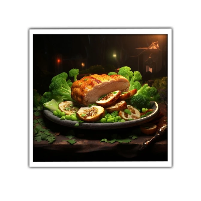 تابلو نوری بکلیت طرح رستوران و فست فود استیک مدل W-MID-17149