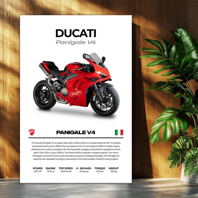 تابلو شاسی بکلیت طرح موتور سنگین دوکاتی Ducati Panigale V4 مدل T-po1686