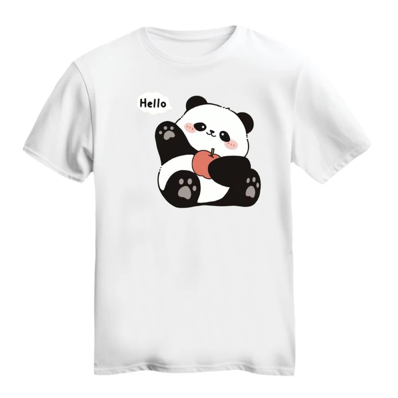 تی شرت آستین کوتاه زنانه مدل پاندا تپل