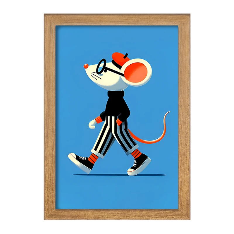 تابلو خندالو مدل موش بانمک کد F7963