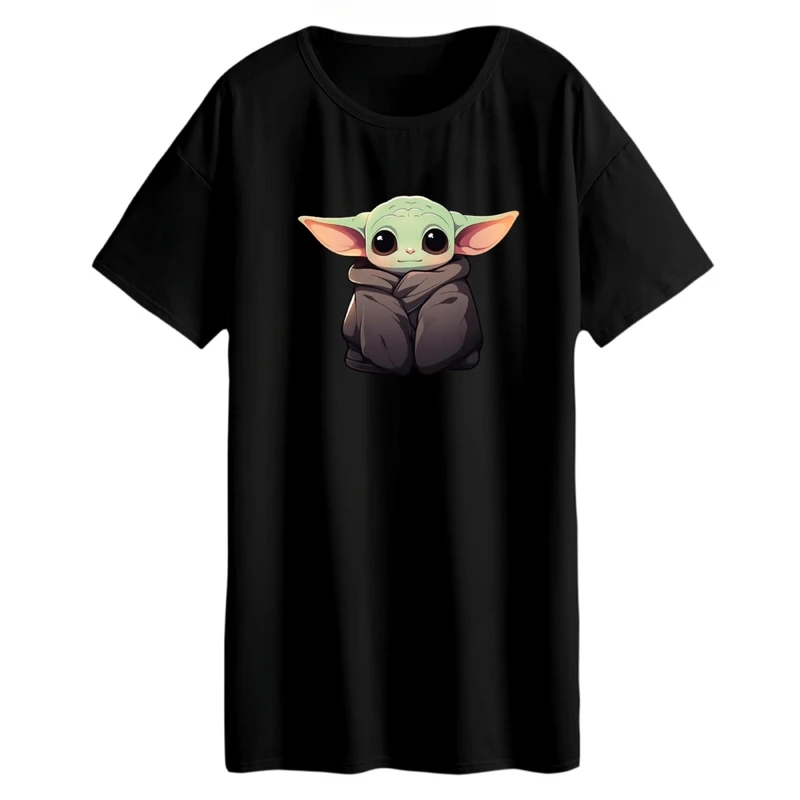 تی شرت لانگ زنانه مدل بیبی یودا کد 5