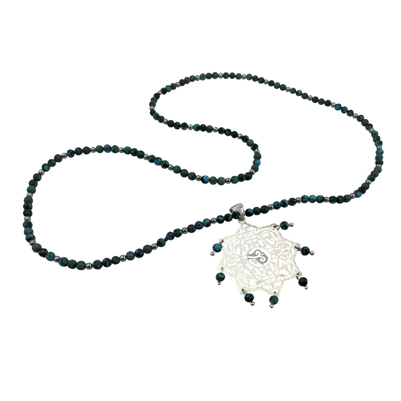 گردنبند نقره زنانه گالری ظهیرالدینی مدل CN-08 طرح اسلیمی