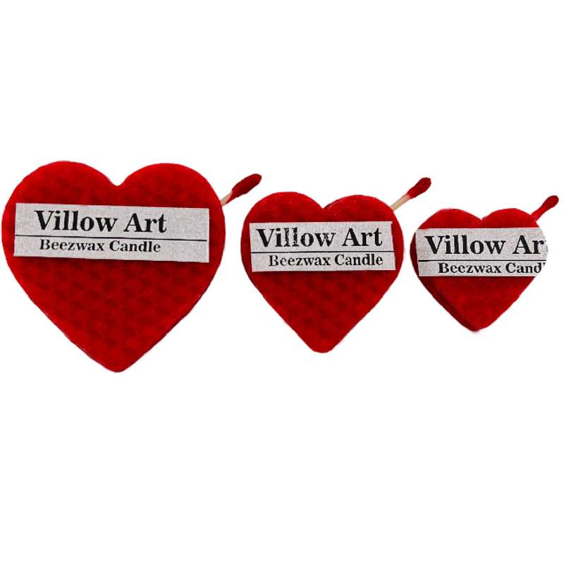 شمع ویلو آرت مدل قلب کد05 مجموعه 3 عددی