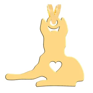 آویز گردنبند طلا 18 عیار زنانه فرشته مدل سگ WNL-000426