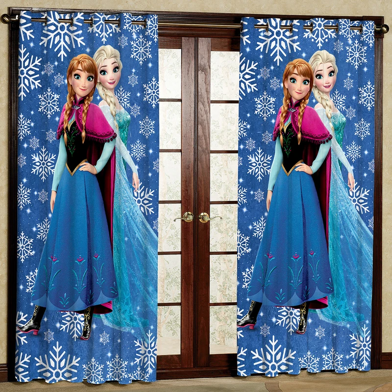 پرده کودک مدل السا و آنا هازان پانچی کد 4744 سایز 140x200 سانتی متر