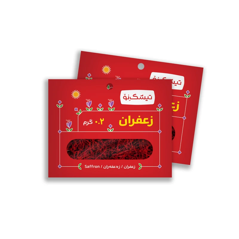 زعفران سرگل تیشک نو - 0.2 گرم بسته 2 عددی