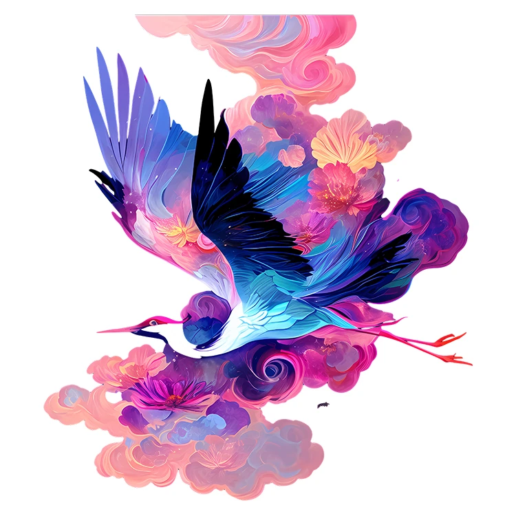 استیکر پارچه و لباس پاد آفرین مدل پرنده کد S5499