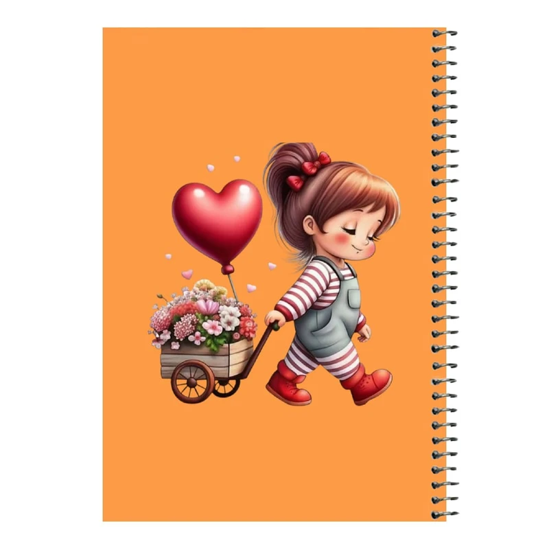 دفتر مشق 80 برگ اس جی مدل دخترک گل فروش   