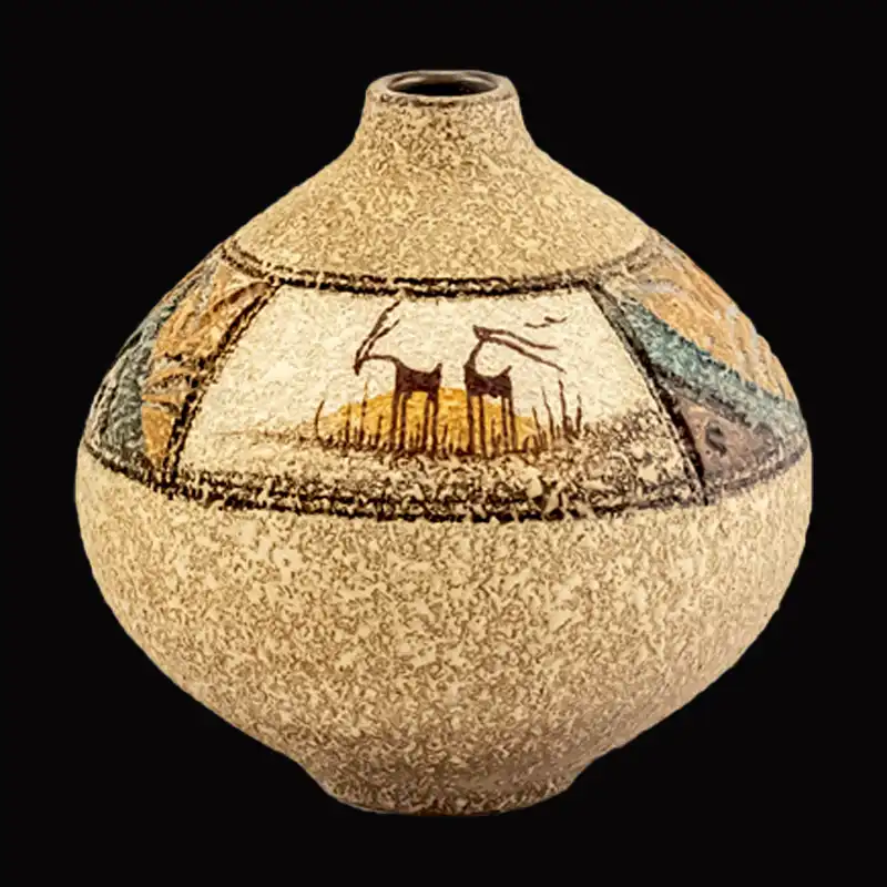 گلدان سرامیکی طرح سیلک مدل گوی کد 2