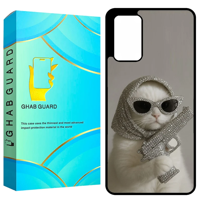 کاور قاب گارد طرح گربه مدل GCHPA72 مناسب برای گوشی موبایل سامسونگ Galaxy A72 4G