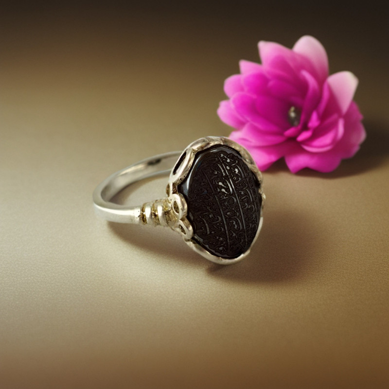 انگشتر نقره زنانه ملک زیور مدل ناد علی حدید کد 66