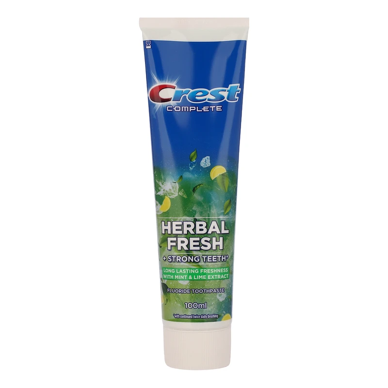 خمیر دندان کاهش دهنده پلاک دندان کرست مدل HERBAL FRESH حجم 100 میلی‌لیتر