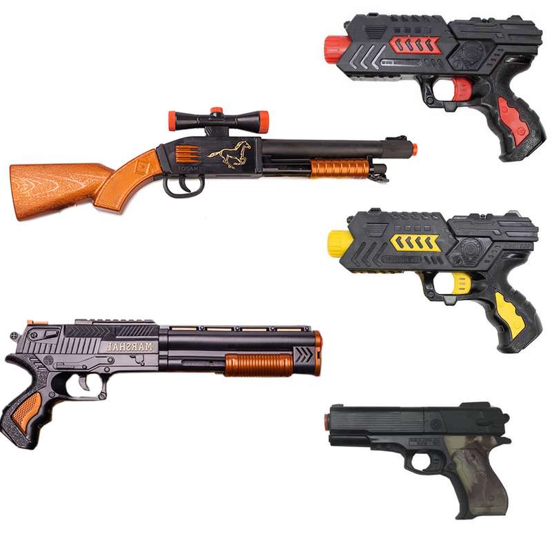 ست تفنگ بازی مدل set gun مجموعه 5 عددی
