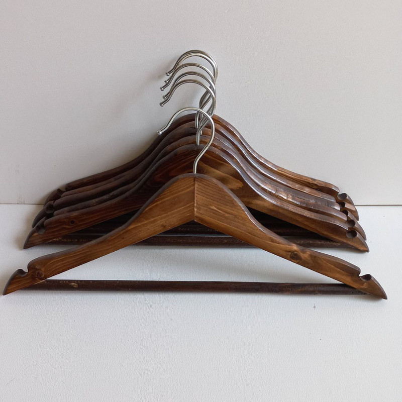 چوب لباسی مدل چوبی M6 بسته 6 عددی