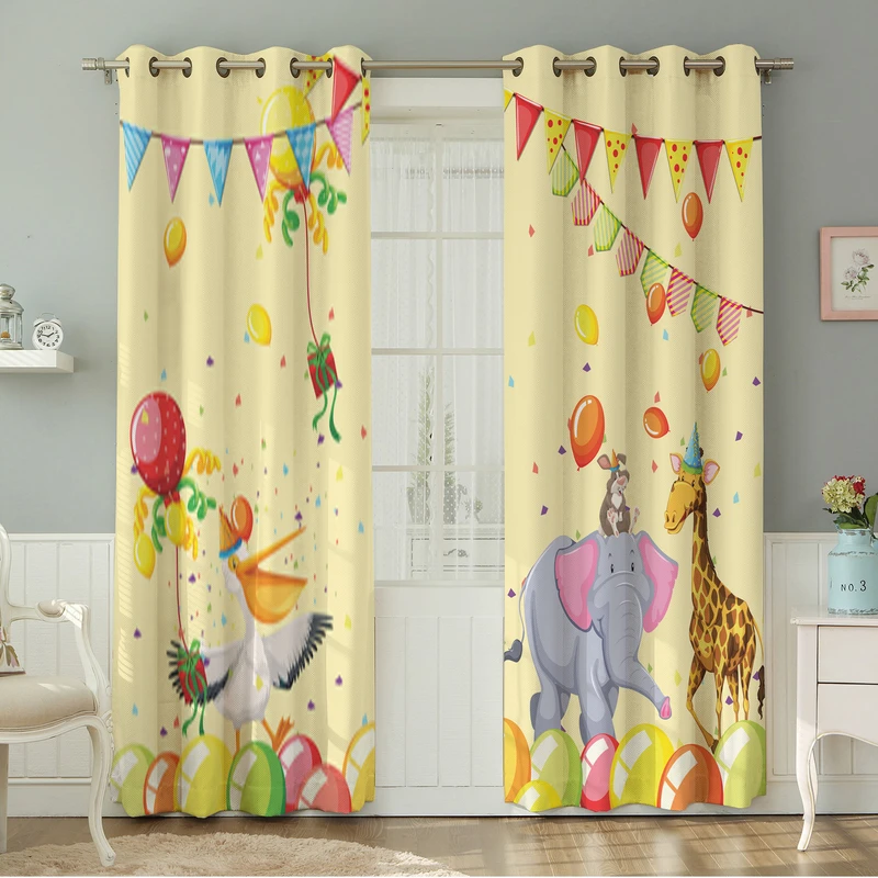 پرده نیروانا طرح کودک  مدل هازان کد 4829سایز 140×280 سانتی متر