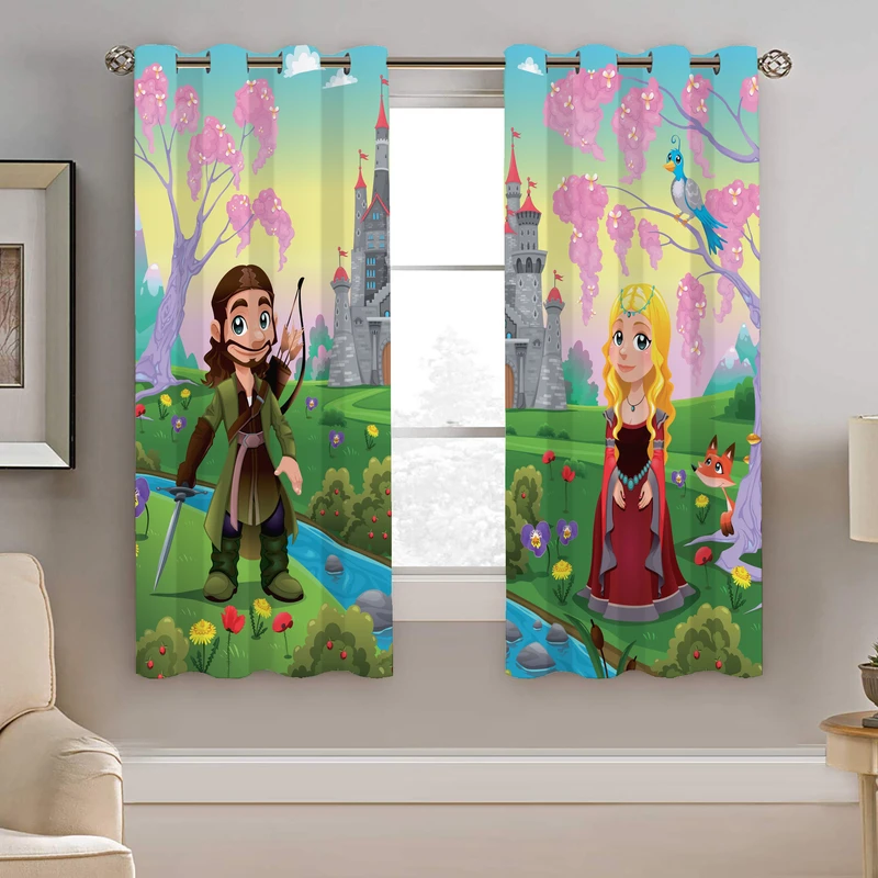 پرده نیروانا طرح کودک مدل مخمل کد 4722 سایز 140×200 سانتی متر