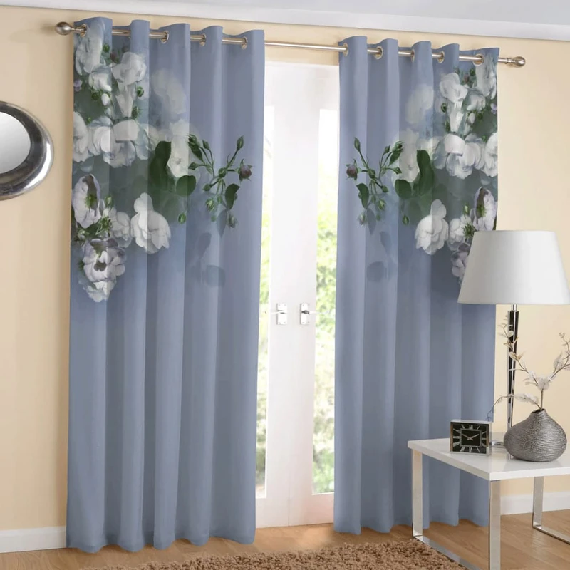 پرده مدل هازان چاپی طرح برگ  کد 1525 سایز 280x140 سانتی متر