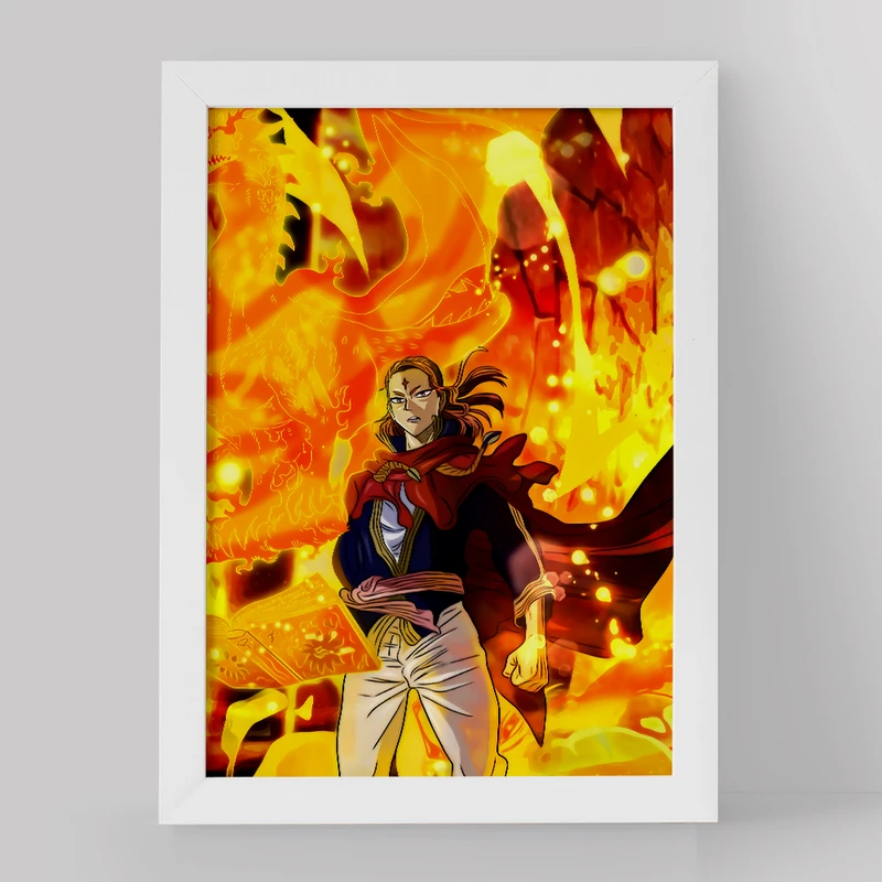 تابلو خندالو مدل فرمانده آتشین انیمه بلک کلاور کد 11728