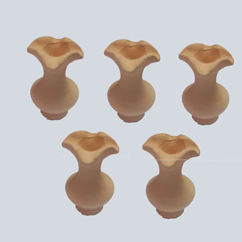 گلدان دکوری سفالی مدل مینیمال کد GS-03 بسته 5 عددی